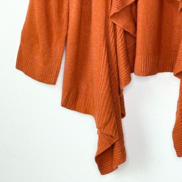 Karen Scott Luxsoft Deep Orange Open Cardigan NWT - Women’s Petite XL - Picture 4 of 6